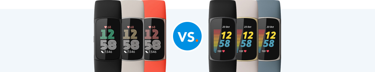 Fitbit Charge 6 und Fitbit Charge 5 im Vergleich