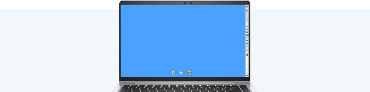 Wie rücke ich einen gedrehten Laptopbildschirm wieder gerade?