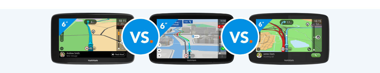 Compare the TomTom Go Discover, Go Classic, and the Go Essential