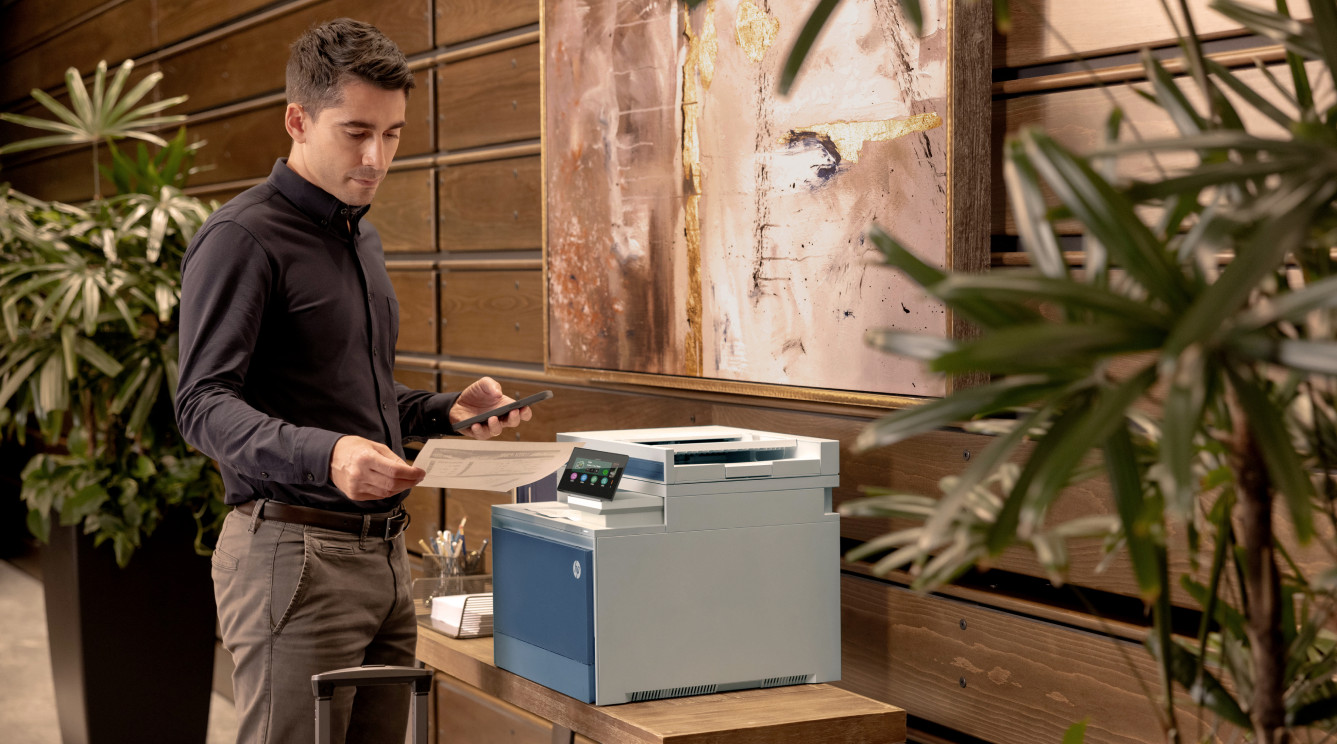 Hervorgehobener HP Drucker fürs Büro