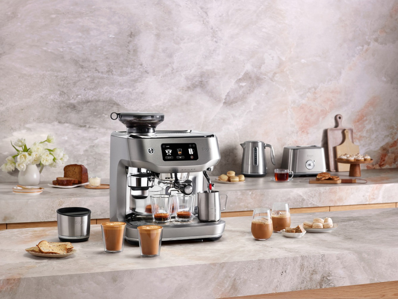 Hervorgehobene Sage Siebträgermaschine