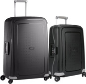 Samsonite S'Cure Spinner 75cm + 55cm Black Suitcase Set On the go gift