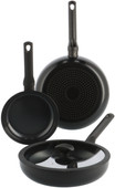 BK Enjoy Frying Pan Set 20cm + 28cm + High-sided Skillet 28cm Black Frying pan with non-stick coating