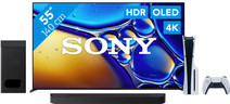Sony 55 Zoll Bravia 8 II 4K QD-OLED + Sony Bravia Theatre Bar 6 Schwarz + PlayStation 5 Sony Fernseher mit Acoustic Surface