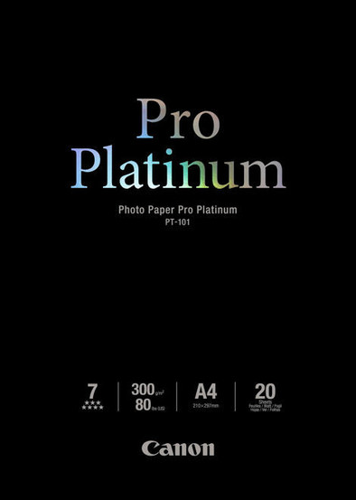 Canon PT-101 Pro Platinum Photo Paper 20 Sheets A4 is no longer available