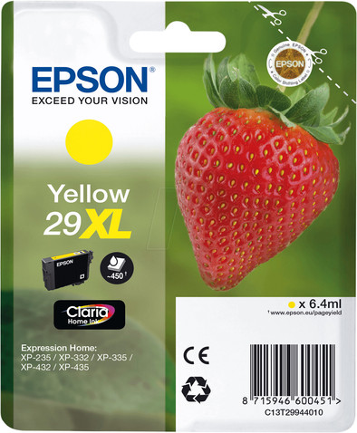 Epson 29XL Patrone Gelb ist nicht mehr verfügbar