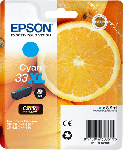 Epson 33XL Cartridge Cyan ist nicht mehr verfügbar