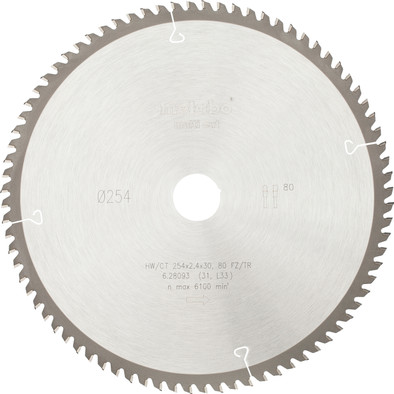 Metabo Saw blade 254x30x2,4mm 80T is no longer available