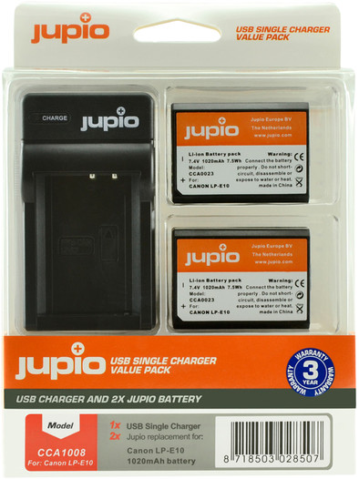 Jupio Kit: Battery LP-E10 (2x) + USB Single Charger is no longer available