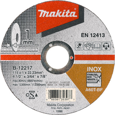 Makita B-12239 Grinding disc Steel 125 mm is no longer available