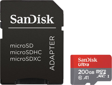 SanDisk microSDXC Ultra, 200 GB, 100 MB/s, CL10 A1 + SD-Adapter ist nicht mehr verfügbar
