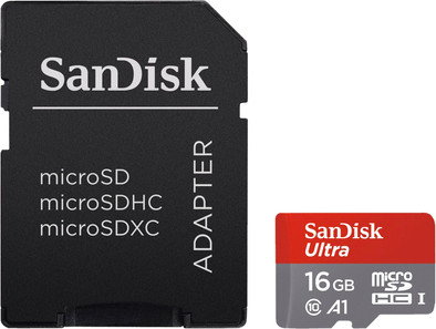 SanDisk MicroSDHC Ultra 16GB 98MB/s CL10 A1 + SD Adapter is no longer available