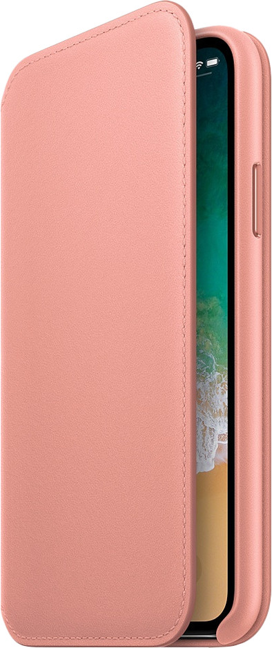 Apple iPhone X Leather Folio Book Case Hellrosa ist nicht mehr verfügbar