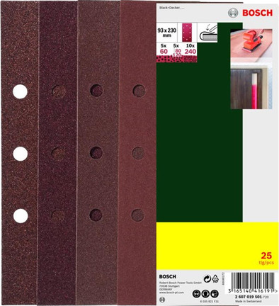 Bosch Schleifpapier 93x230 mm K60, 80, 120, 240 (25x) ist nicht mehr verfügbar