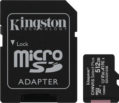 Kingston microSDXC Canvas Select Plus 512GB 100MB/s + SD Adapter is no longer available