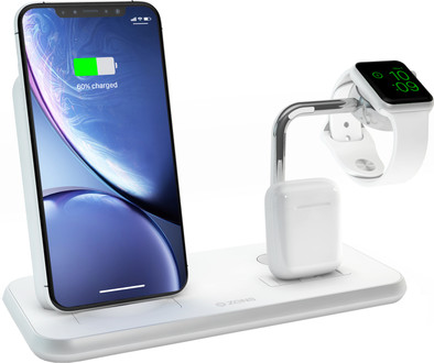 ZENS Kabellose Ladegerät 10 W mit Ständer und AirPods Dockingstation + Watch Stand Weiß ist nicht mehr verfügbar