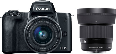 Canon EOS M50 + 15-45 + Sigma 56mm ist nicht mehr verfügbar