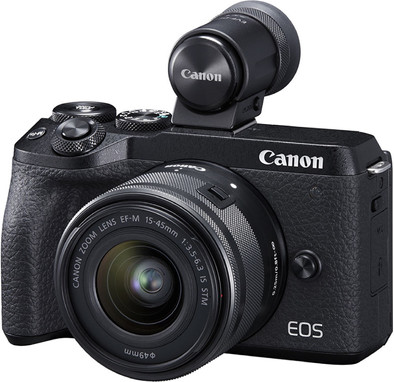 Canon EOS M6 Mark II Schwarz + 15-45 mm + EVF-DC2 ist nicht mehr verfügbar