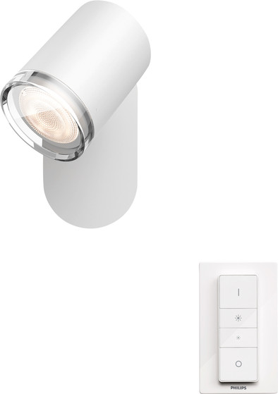 Philips Hue Adore oberflächenmontierter Spot für das Badezimmer White Ambiance 1er-Spot Weiß + Dimmer ist nicht mehr verfügbar