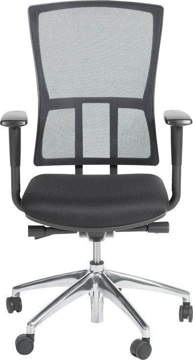 SIHOO Bürostuhl Schreibtischstuhl, ergonomisch, verstellbare Armlehne, 150kg belastbar - Bezug grau, Gestell schwarz 109137