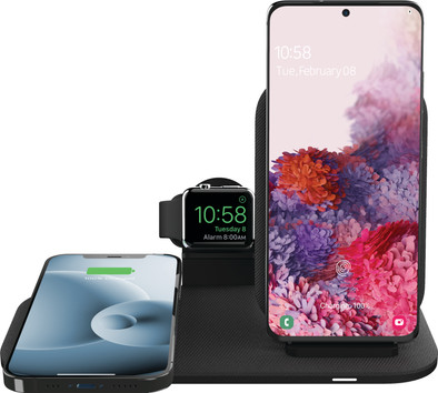 Mophie 3-in-1 Kabelloses Ladegerät 15 W mit Ständer und Halterung für Apple Watch Ladegerät ist nicht mehr verfügbar