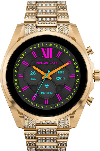 Michael Kors Gen 6 Bradshaw Display MKT5136 Gold/Gold mit Strasssteinen 44 mm ist nicht mehr verfügbar