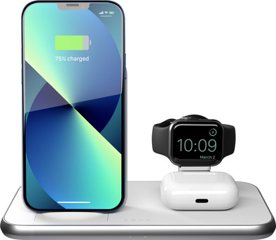 ZENS 3-in-1 Kabelloses Ladegerät 10 W mit Ständer und Apple Watch Ladegerät Weiß ist nicht mehr verfügbar