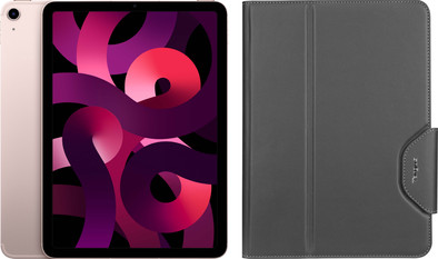 Apple iPad Air (2022) 10,9" 256GB Wi-Fi + 5G Rosé + Targus VersaVu Book Case Schwarz ist nicht mehr verfügbar