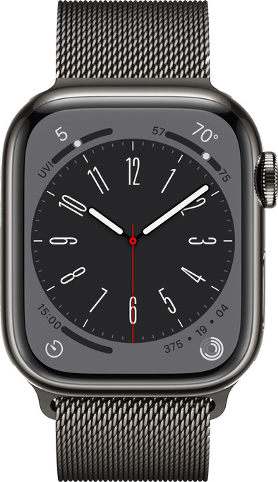 Apple Watch Series 8 4G 45 mm Graphit Edelstahl Milanaise Armband ist nicht mehr verfügbar