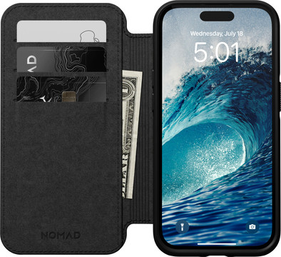 Nomad Folio Apple iPhone 14 Pro Book Case mit MagSafe Leder Schwarz ist nicht mehr verfügbar