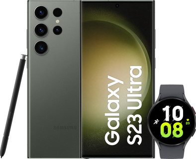 Samsung Galaxy S23 Ultra 256GB Grün 5G + Galaxy Watch5 Schwarz 44 mm ist nicht mehr verfügbar