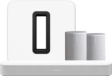 Sonos Beam Gen 2 Weiß + 2x Era 100 Weiß + Sub G3 Weiß ist nicht mehr verfügbar