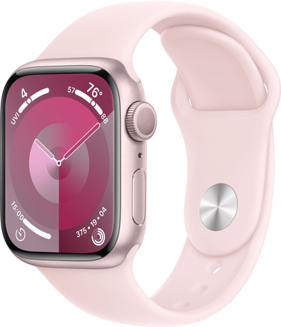 Apple Watch Series 9 41 mm Rosé Aluminium Sportarmband S/M ist nicht mehr verfügbar
