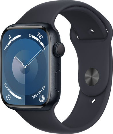 Apple Watch Series 9 45 mm Mitternacht Aluminium Sportarmband M&#x2F;L ist nicht mehr verfügbar