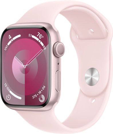 Apple Watch Series 9 45 mm Rosé Aluminium Sportarmband S/M ist nicht mehr verfügbar