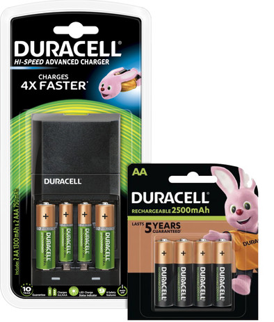 Duracell Hi-Speed Batterieladegerät AA - AAA + Ultra AA-Batterien 4 Stück ist nicht mehr verfügbar