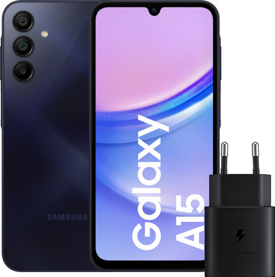 Samsung Galaxy A15 128GB Dark Blue 4G + Samsung Charger 25W Black is no longer available