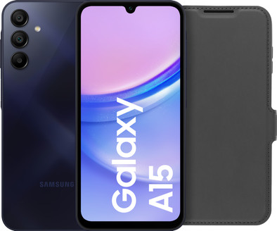 Samsung Galaxy A15 128GB Schwarz 4G + BlueBuilt Book Case Schwarz ist nicht mehr verfügbar