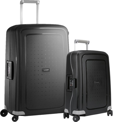 Samsonite S&#39;Cure Spinner 55cm + 75cm Black Suitcase Set is no longer available