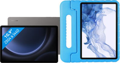Samsung Galaxy Tab S9 FE 128 GB Wi-Fi Grau + BlueBuilt Kids Cover Blau ist nicht mehr verfügbar