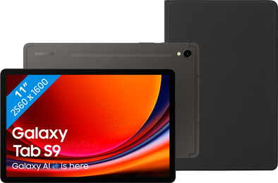 Samsung Galaxy Tab S9 11 Zoll 128GB Wi-Fi Schwarz + BlueBuilt Book Case Schwarz ist nicht mehr verfügbar