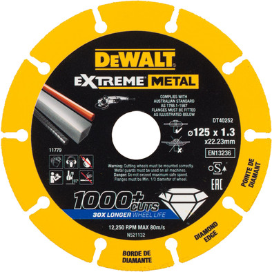 DeWalt Extreme Metal Trennscheibe 125 x 22,23 x 1,3 mm ist nicht mehr verfügbar