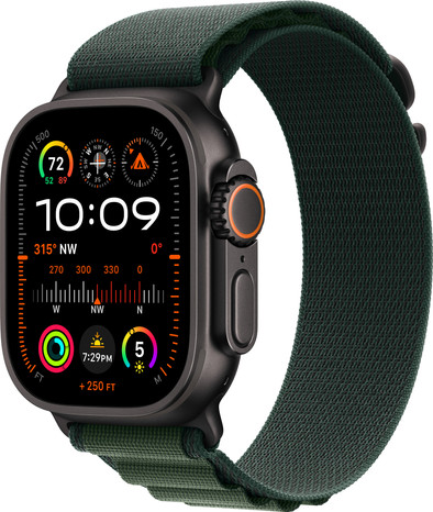 Apple Watch Ultra 2 4G 49 mm Schwarz Alpine Armband Grün S ist nicht mehr verfügbar
