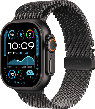 Apple Watch Ultra 2 4G 49 mm Schwarz Milanaise Armband S ist nicht mehr verfügbar
