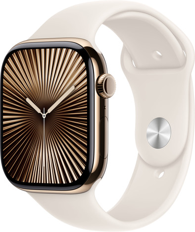 Apple Watch Series 10 4G 46 mm Titan Gold Sportarmband M/L ist nicht mehr verfügbar