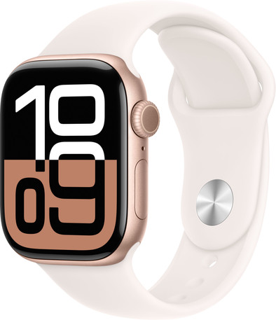Apple Watch Series 10 4G 42 mm Roségold Sportarmband S/M ist nicht mehr verfügbar