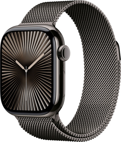 Apple Watch Series 10 4G 42mm Titanium Black Milanese Watch Strap is no longer available