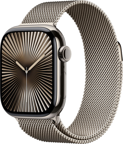 Apple Watch Series 10 4G 42 mm Titan Silber Milanaise Armband ist nicht mehr verfügbar