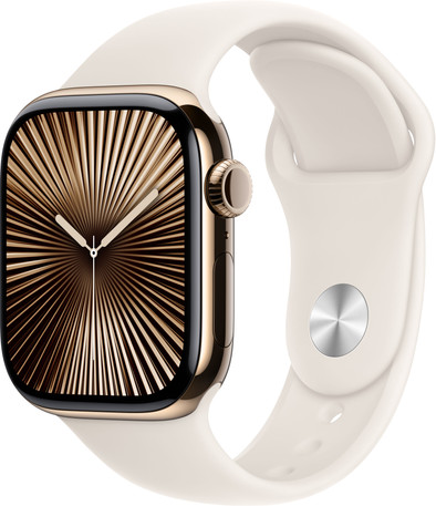 Apple Watch Series 10 4G 42 mm Titan Gold Sportarmband S/M ist nicht mehr verfügbar