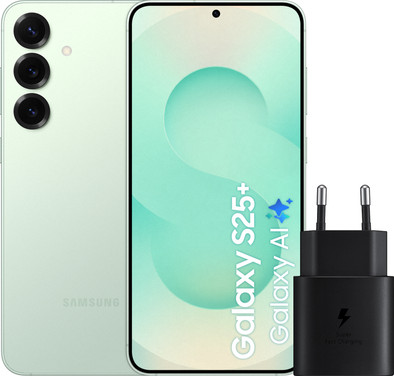 Samsung Galaxy S25 Plus 512GB Mintgrün 5G + Samsung Ladegerät 25 Watt Schwarz ist nicht mehr verfügbar